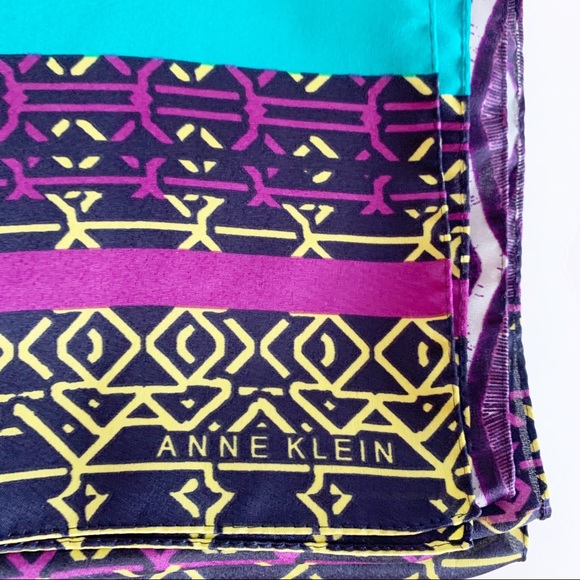 Anne Klein Scarf Geometric Multicolored - Picture 8 of 8